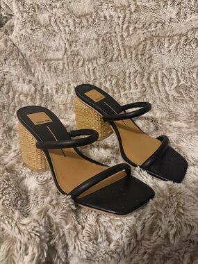 Dolce Vita Black Strappy Block Heel Sandals
